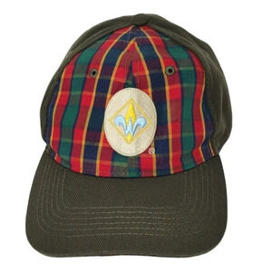 Cap Webelos Unif Flex Baseball Trucker Cap Hat Adult One Size Fitted Green Plaid